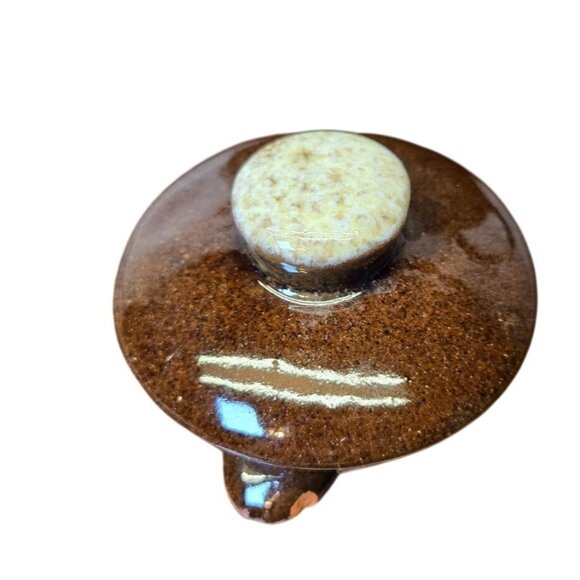 Vintage Pottery Teapot, Clay Pottery Drip Glazed, Single Cup Teapot, Hand Made, - Picture 6 of 9